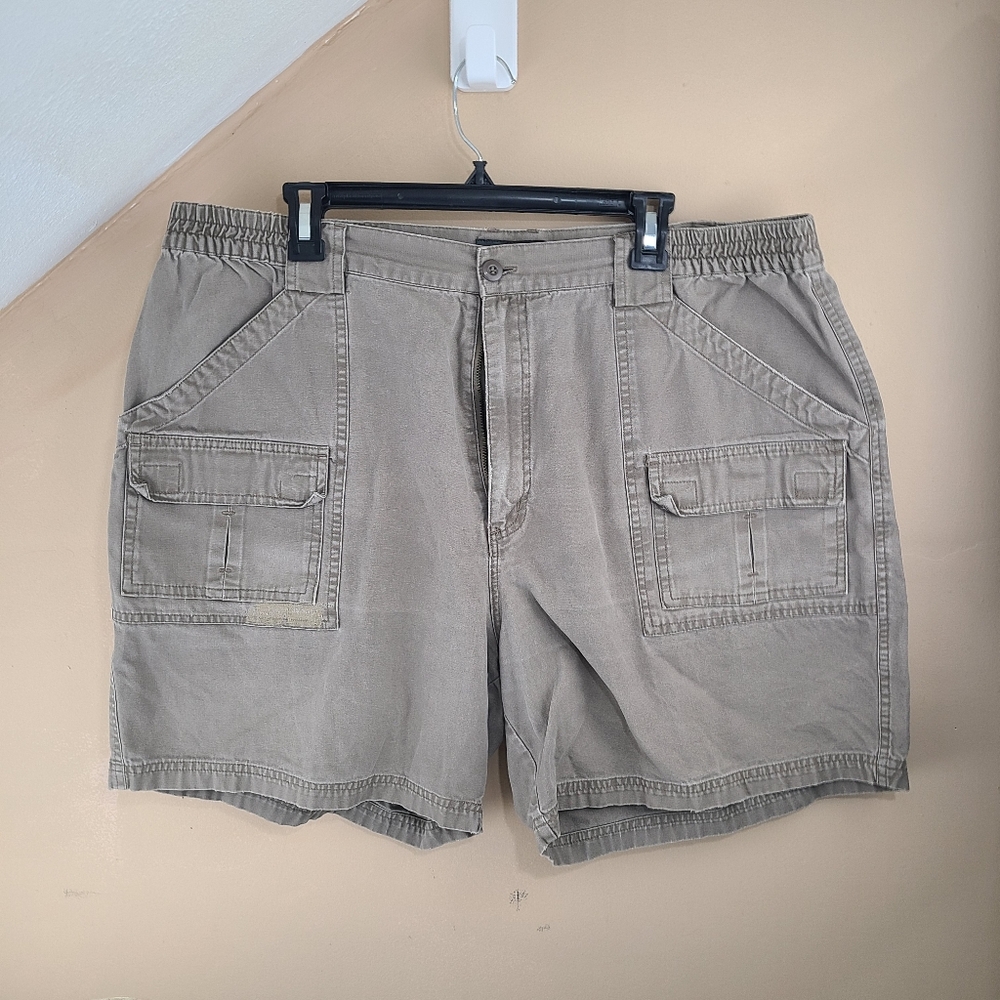 (212) Van Heusen Men's Cargo Shorts, Color: Light Brown, Size: 40